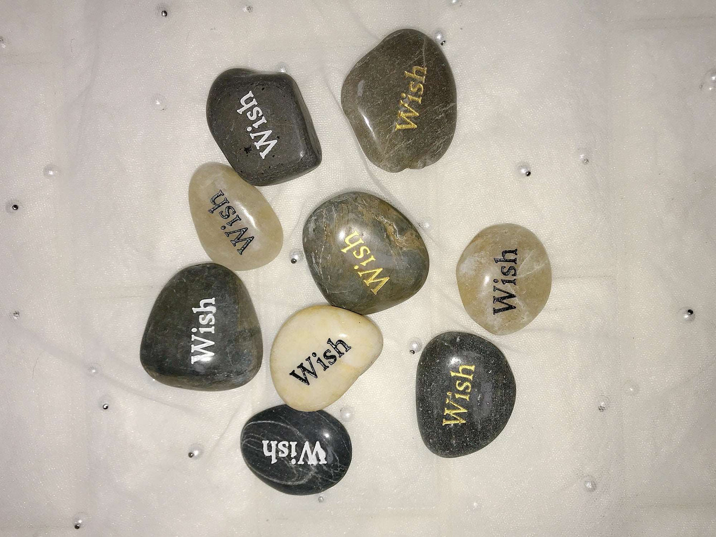 Engraved Inspirational Stones "Wish" - Meditation & Worry Rocks - StoneStonez