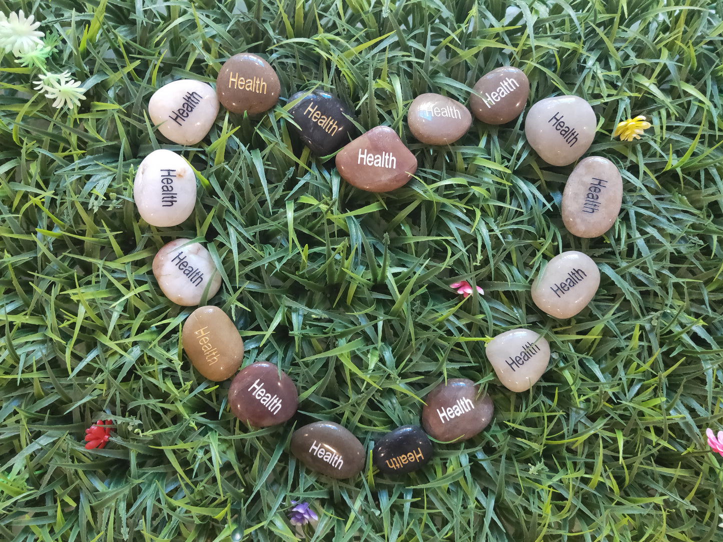 Engraved Inspirational Stones "Health" - Meditation & Worry Rocks - StoneStonez