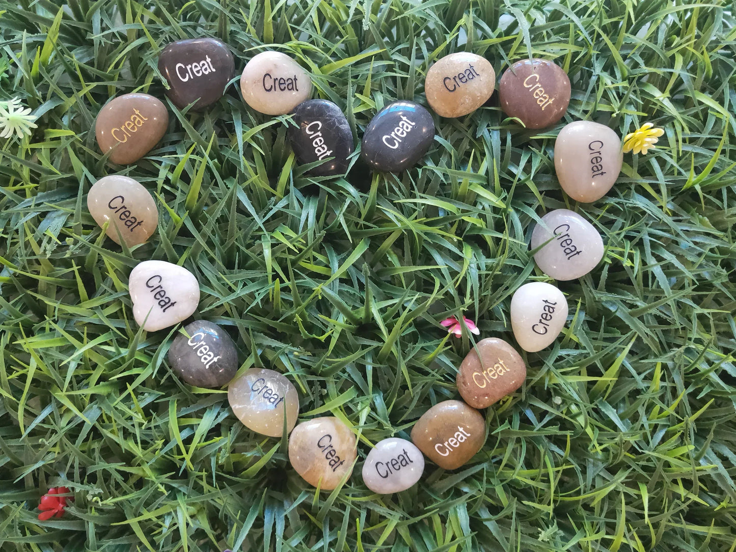 Engraved Inspirational Stones "Create" - Meditation & Worry Rocks - StoneStonez