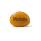 Orange stone with 'Motivate' text on a white background