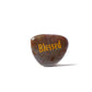 Brown stone with 'Blessed' engraved on a white background