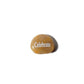 Round stone with 'Celebrate' engraved on a white background