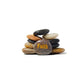 Stack of stones with a button labeled 'Faith' on a white background