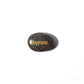 Rounded stone with 'Happiness' engraved on a white background