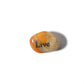 Decorative stone with 'Live' engraved on a white background