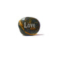 Marbled stone with 'Love' engraved on a white background