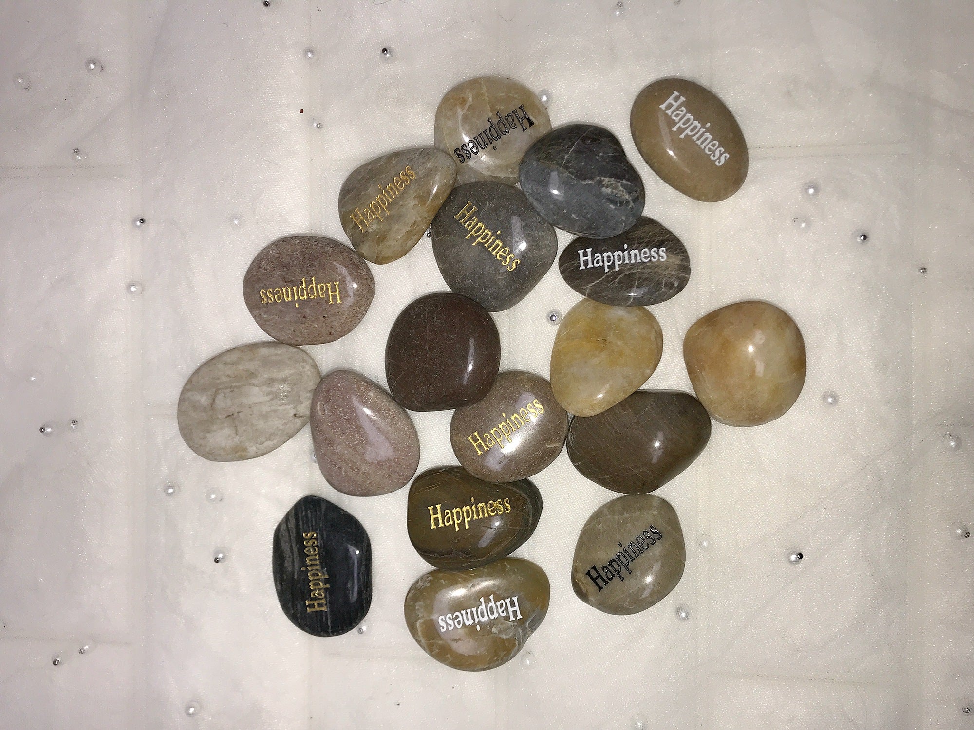 Engraved Inspirational Stones Worry Stones Meditation Stones Happiness ...