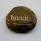 Etched Inspirational River Rock Persevere