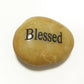 Etched Inspirational River Rock Blessed