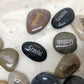 Double Side Etched Inspirational Stones with Words gratitude grateful