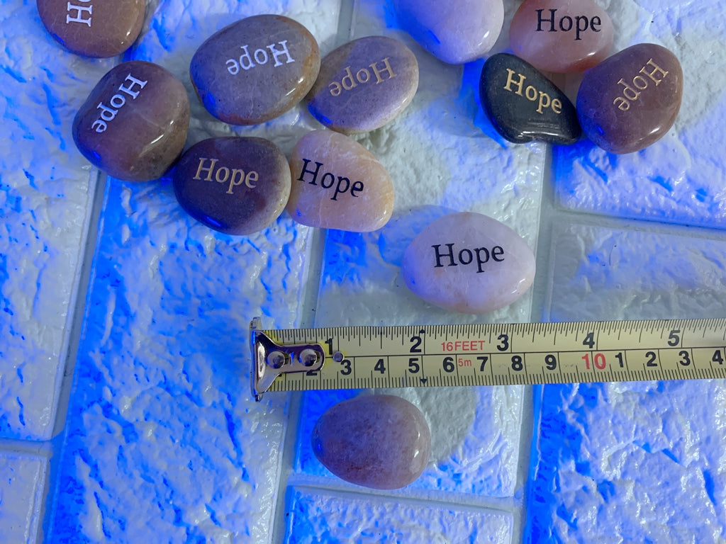 Etched Inspirational River Rock Hope